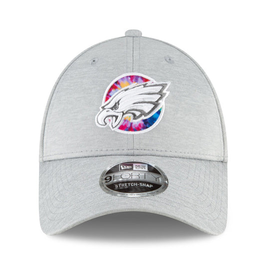 Philadelphia Eagles New Era 2020 NFL Crucial Catch Coaches 9FORTY Snapback Hat - Heather Gray