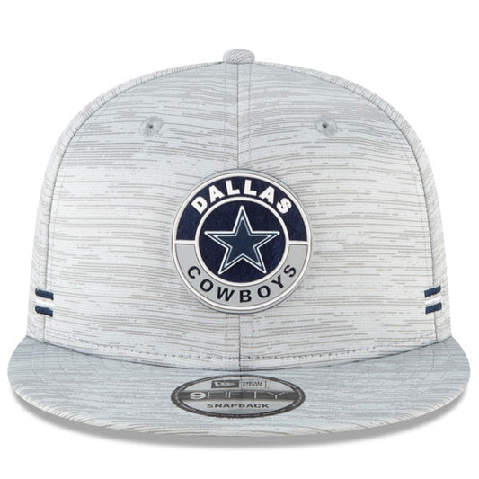 Dallas Cowboys New Era 2020 NFL Sideline Official 9FIFTY Snapback Hat - Gray